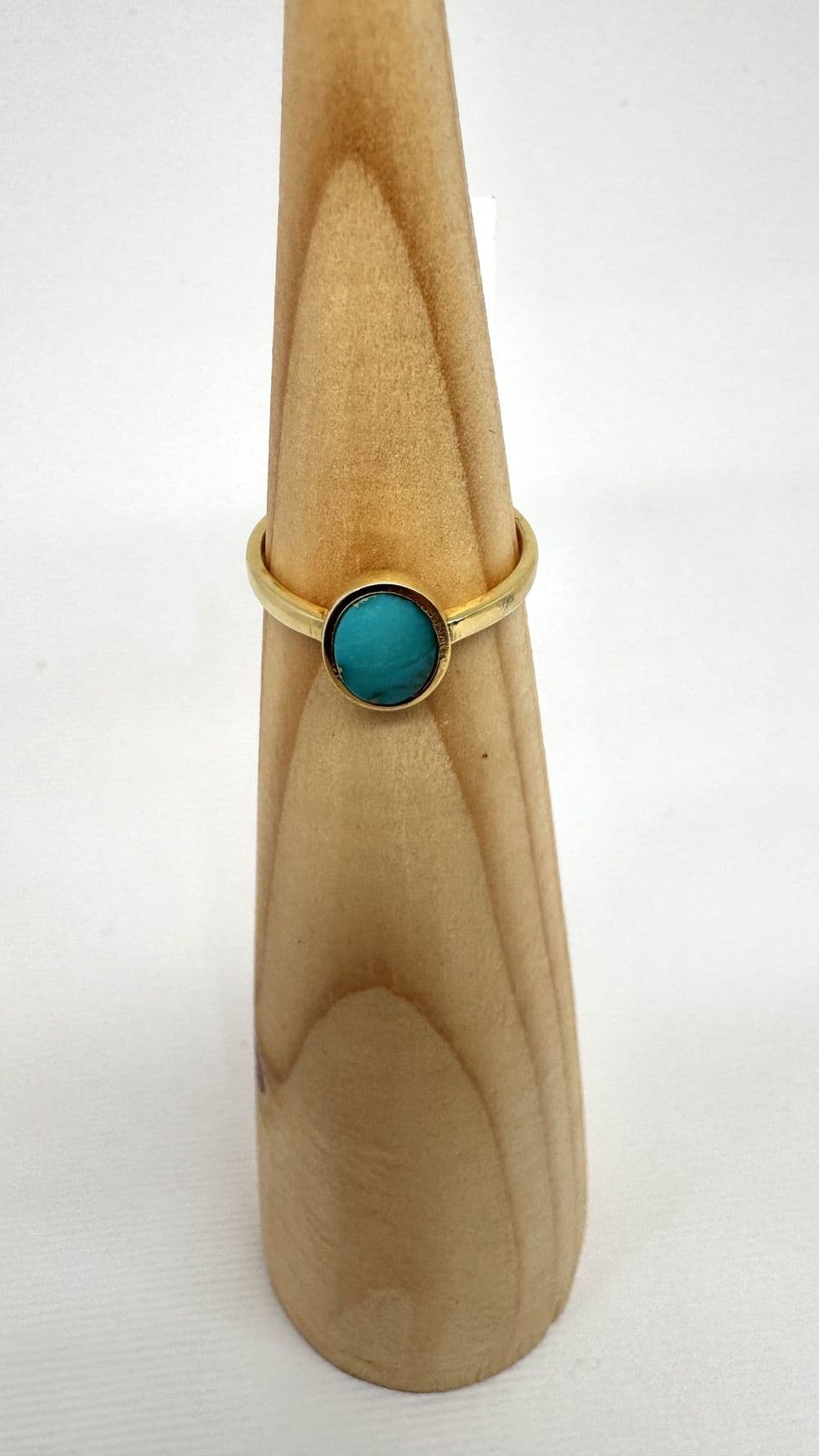 انگشتر فیروزه نیشابور (طراحی انحصاری اَلِف) | نقره آبکاری طلا