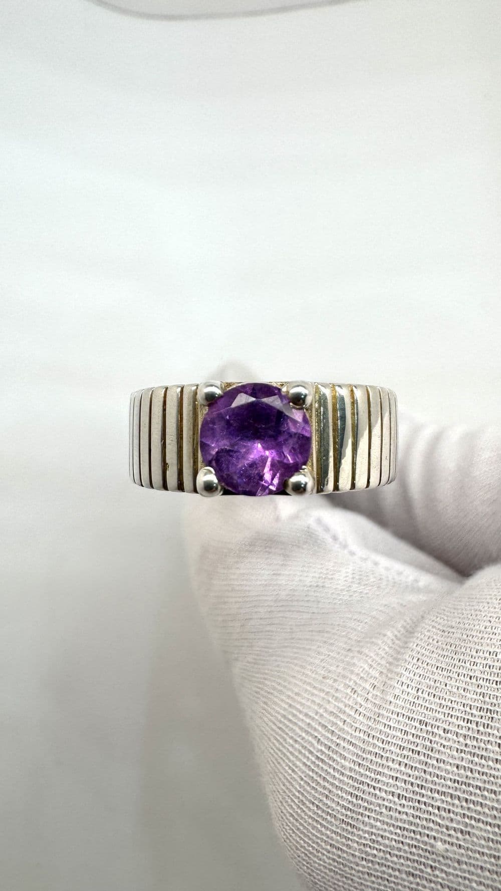 انگشتر آمیتیست برزیل فاخر (طراحی انحصاری اَلِف) | ۶ گرم