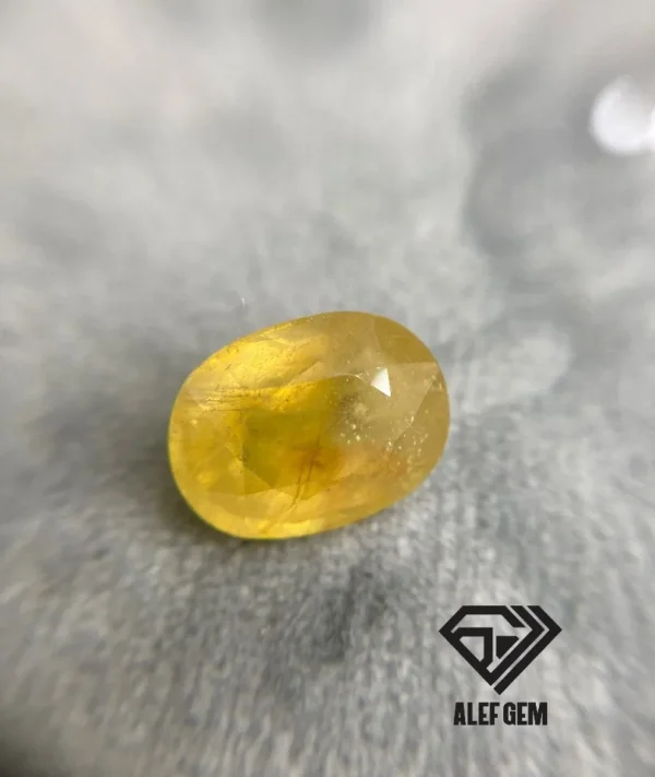 Natural Yellow Sapphire - Code 1015 gemstone with vibrant yellow color
