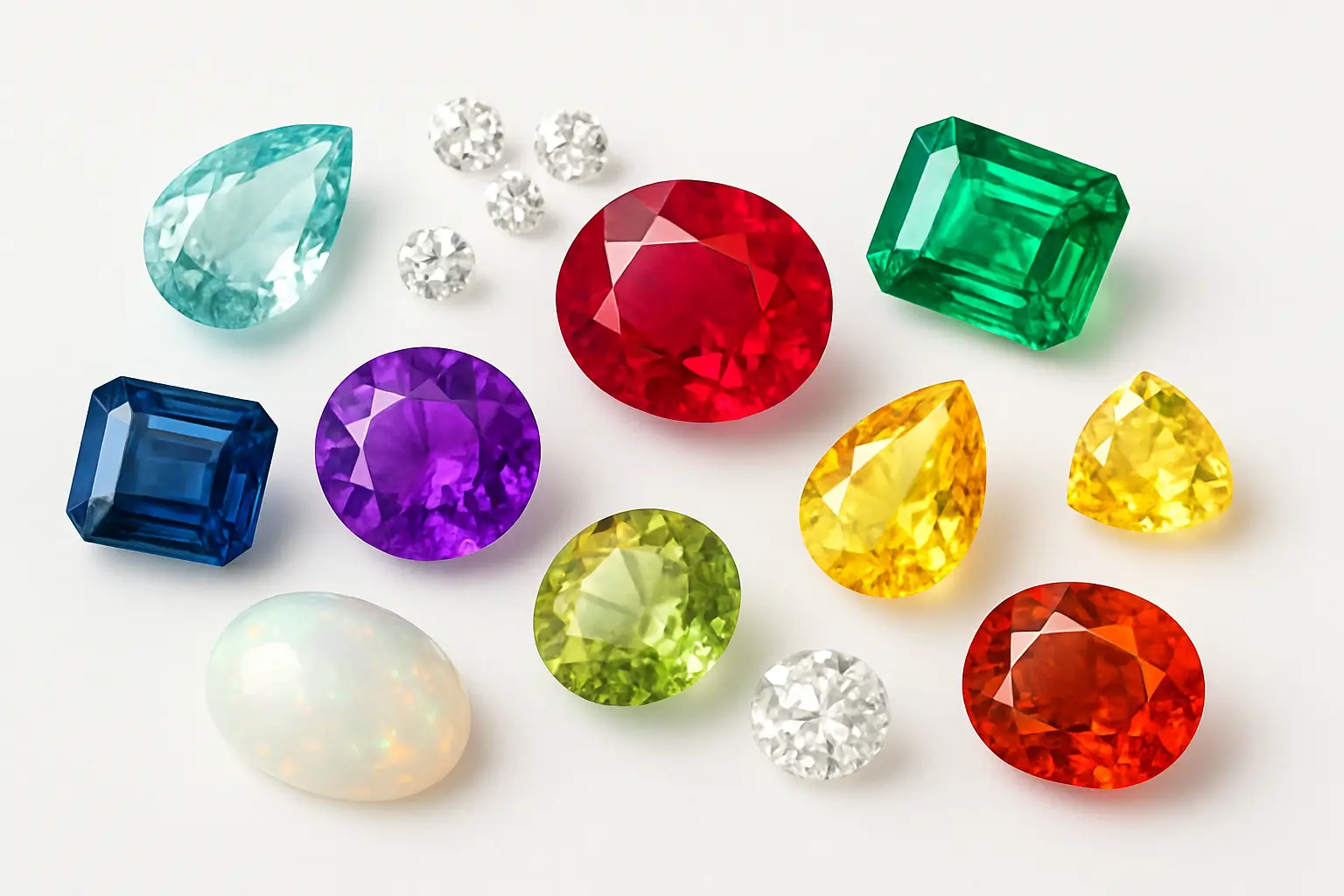 Close-up of a magnificent precious stone, highlighting its color and cut
